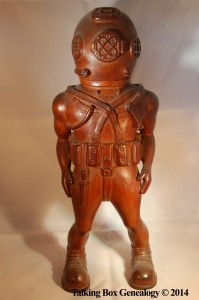 Conwell Frank Russell Deep Sea Diving Suit Carving